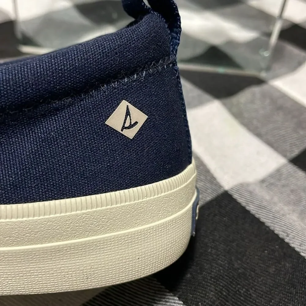 Sperry Women's Crest Vibe Core Navy Blue Fabric Sneaker Shoes Size 7.5 Nautical